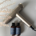 Rejseføntørre + Mini Hårologi Shampoo og Conditioner Fugt