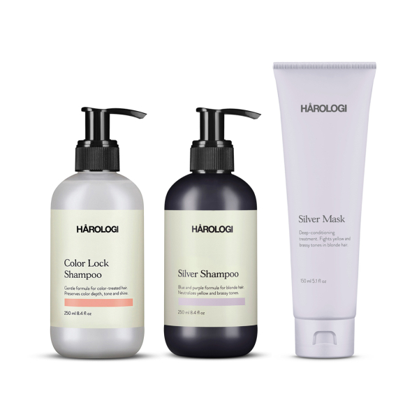 Gaveæske fra hårologi · pleje til blond og gråt hår