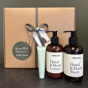 Gaveæske med Hårologi hand and body og lip balm
