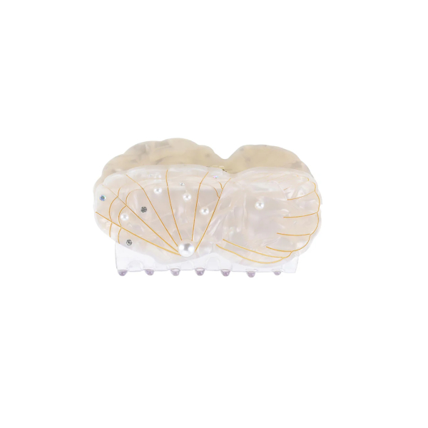 Strandskal Hårklemme - Råhvid