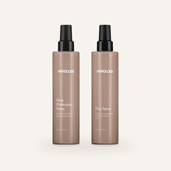 Hårologi Leave-in plejepakke · Flexi Spray & Heat Protector 
